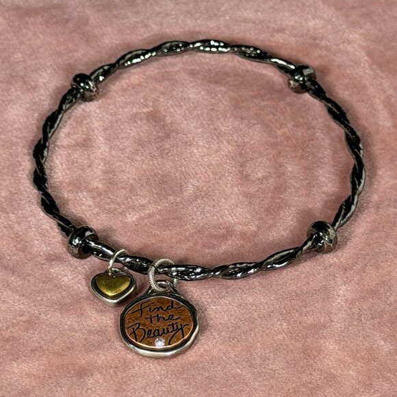 Brighton Find the Beauty Art & Soul Charm Bangle Bracelet - Picture 7 of 9